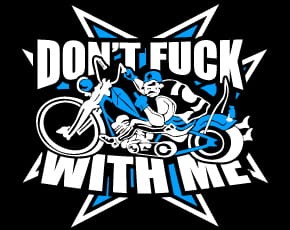 Przejdź do produktu Koszulka motocyklowa T-shirt z nadrukiem Don't Fuck With Me - męska, czarna