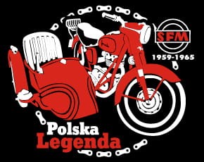 Przejdź do produktu Koszulka motocyklowa T-shirt z nadrukiem Junak Polska Legenda - męska, czarna