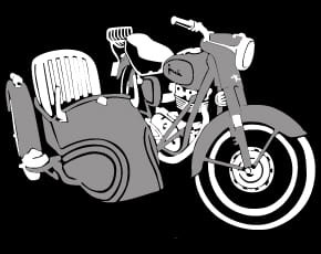 Przejdź do produktu Koszulka motocyklowa T-shirt z nadrukiem Junak - męska, czarna