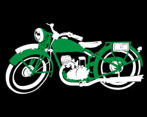 Przejdź do produktu Koszulka motocyklowa T-shirt z nadrukiem old motorcycles - czarna, męska