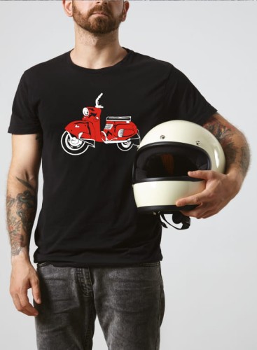 Przejdź do produktu Koszulka motocyklowa T-shirt z nadrukiem OSA - czarna, męska