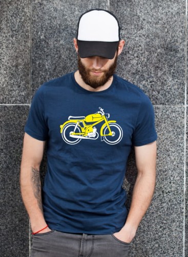 Przejdź do produktu Koszulka motocyklowa T-shirt z nadrukiem Komar - czarna, męska