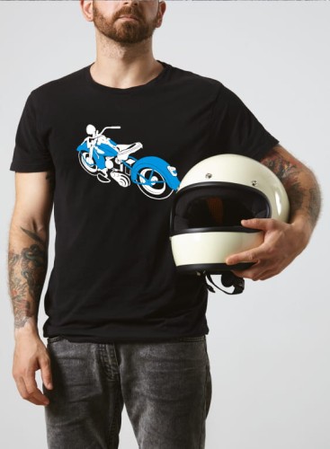 Przejdź do produktu Koszulka motocyklowa T-shirt z nadrukiem Harley Davidson - czarna, męska