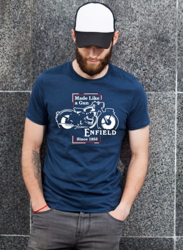 Przejdź do produktu Koszulka motocyklowa T-shirt z nadrukiem Made Like a Gun - czarna, męska