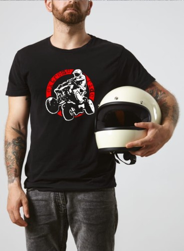 Przejdź do produktu Koszulka motocyklowa T-shirt z nadrukiem Extreme Ride -  czarna, męska