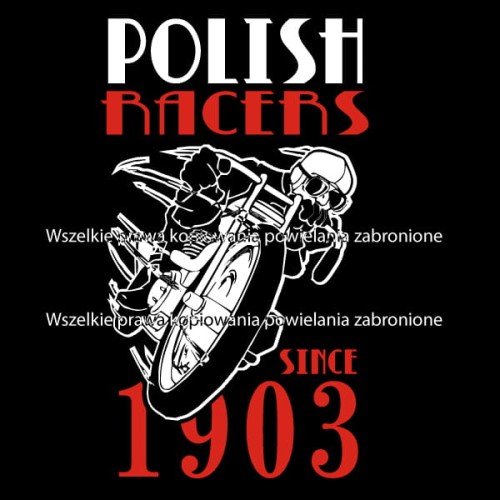 Przejdź do produktu Koszulka motocyklowa T-shirt z nadrukiem POLSH RACERS-  męska
