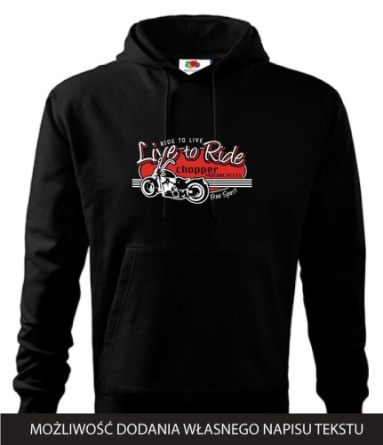 Przejdź do produktu Bluza z kapturem  Męska Ride To Live, Live To Ride